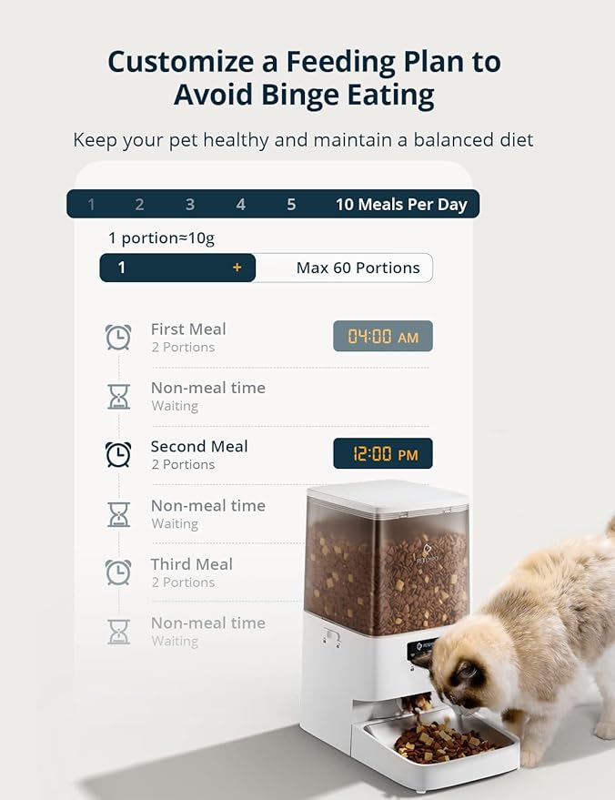 PETEMPO Automatic Feeder for Cats 5 L WiFi Automatic